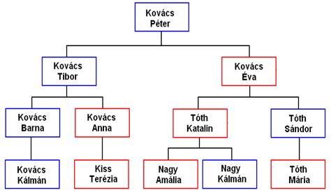 Családfa ábrázolás (rokonok)
