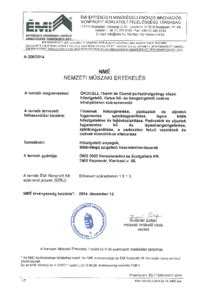ÉMI logó és NMÉ tanúsítvány