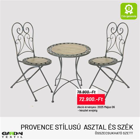 Kovácsoltvas kerti bútorok és színes párnák