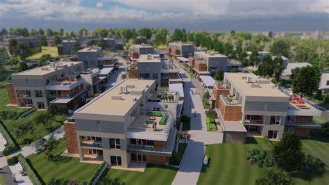 Lakópark és fejlesztési projekt látványterv