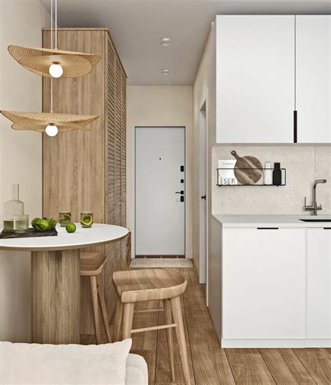 Modern minigarzon lakás stílusos belső térrel